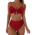 thumbnail image 1 of Cathalem Plus Size Bathing Suits 2 Piece Women Two Piece Swimsuits Bikini Bathing Suit(Red,XL), 1 of 5