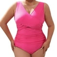 thumbnail image 1 of Cathalem Plus Size One Piece Swimsuit for Women One Piece Swimsuit for Women Bathing Suit Monokini Slimming Swimwear(Pink,XXXL), 1 of 5
