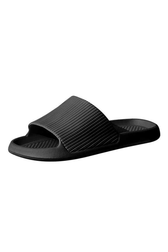 Pool Shoes for Men Men's Soft Flip-Flops Sandals Light Weight Slippers Comfort Flip Flop for Men for Indoor and Outdoor Beach(Black,45)