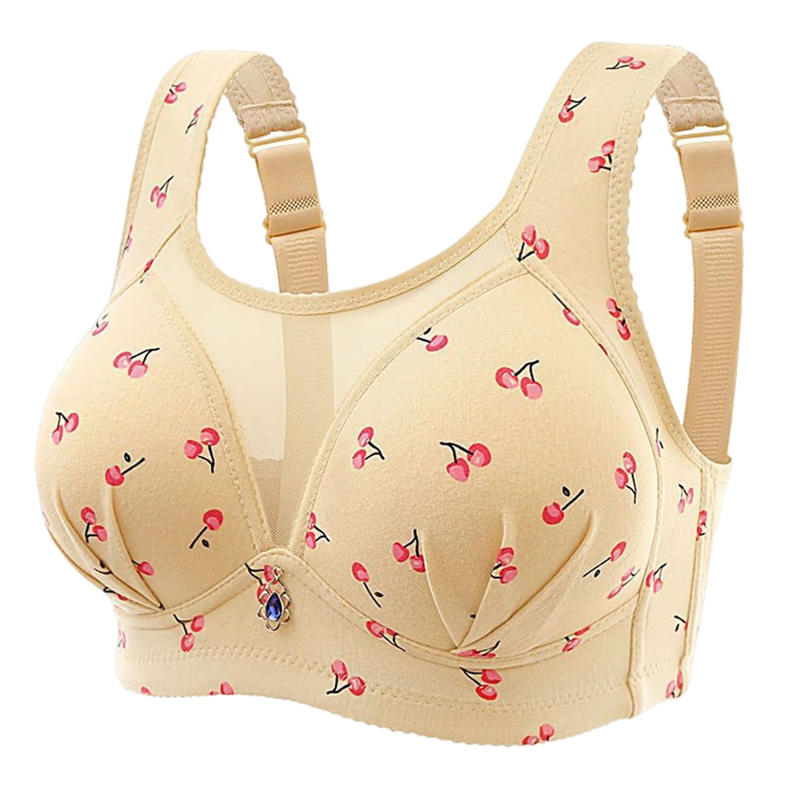 Cathalem Push-Up Bra, Convertible T-Shirt Bra with Push-Up Cups Bras for Women Plus Size(Yellow