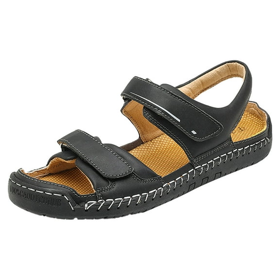 Cathalem Sandal Men Adult Male Walking Sandals for Men Men's Breathable Daily Sports Beach Outdoor Shoes Hollow Out Shoes Sandals Men Neon Black 11.5