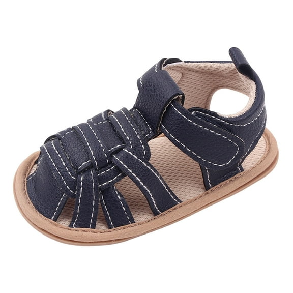 Cathalem Sandal Unisex Baby Unisex Girl Jelly Sandals Shoes Boys and Girls Sandals Flat Bottom Lightweight Hollow Upper Breathable 3 Month Old Baby Shoes Dark Blue 4