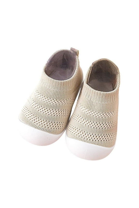 Sandal Unisex Baby Unisex Jelly Toddler Shoes Boys Shoes Sneakers Flat Bottom Non Slip Half Open Toe Slip Breathable Soft Sandals Girls Size 4 Khaki 4