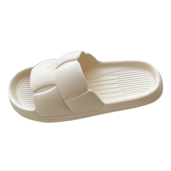 Cathalem Sandal Women Adult Female Crock Sandals Women and Men Shower Slippers Bathroom Sandals Extremely Comfy Cushioned Thick Sole Sandals Womens Size 9 White 6