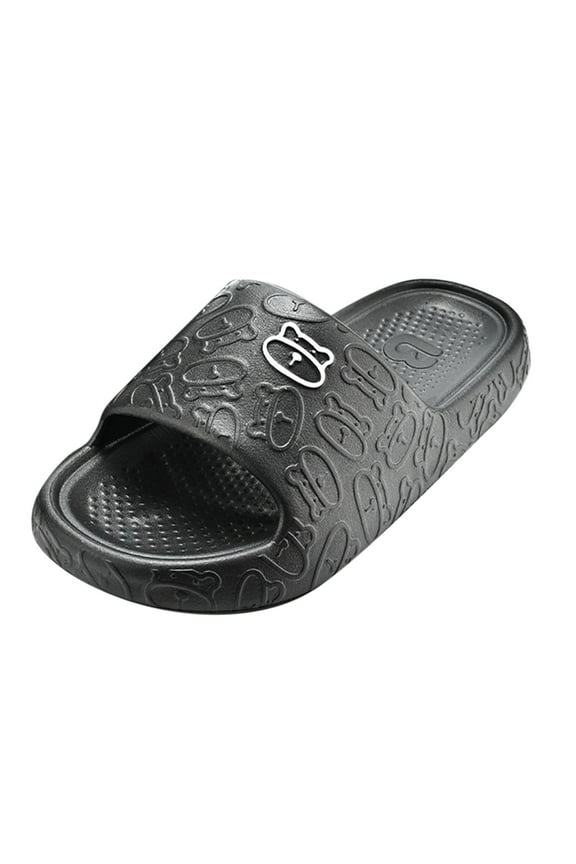 Sandals for Men Pool Shower Shoes,Men’s Shower Slippers, Slides Sandals Pool Slides Beach Sandals Summer Shoes(Black,43)