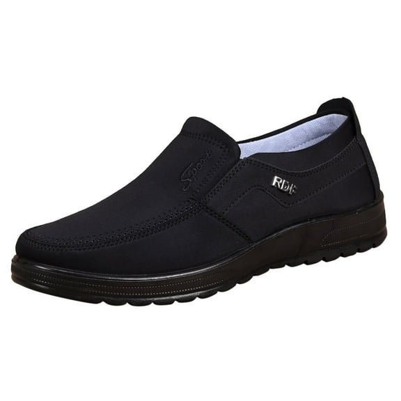 Cathalem Shoes Men Adult Male Mens Casual Shoes Size 14 X Wide Flat Bottoms Non Slip Uppers Solid Color Comfortable Slip On Shoes Mens Casual Black 8