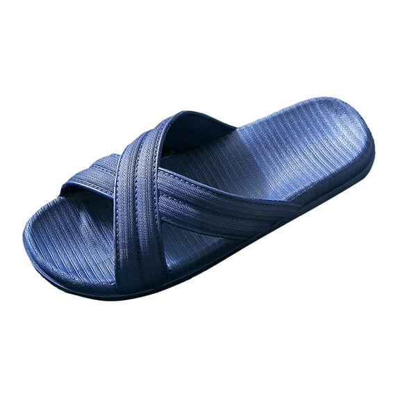 Cathalem Shoes for Men Slides for Men Women Soft Slide Sandals Slippers for House Shower Pool Beach Indoor Outdoor Walking(Blue,43)
