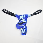 Cathalem Shorts Underwear for Men Men Printed Breathable Camouflage Low Waist Knitted Thong Mens Boxers Briefs Underpants Blue Medium