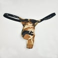 thumbnail image 1 of Cathalem Shorts Underwear for Men Men Printed Breathable Camouflage Low Waist Knitted Thong Mens Boxers Briefs Underpants Coffee Large, 1 of 3