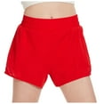 thumbnail image 1 of Cathalem Shorts for Girls Girls Athletic Running Shorts Breathable Safety Shorts (Red,4-5 Years), 1 of 4