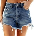 thumbnail image 1 of Cathalem Shorts for Women Trendy Going Out Jean Shorts for Women Stretchy Distressed Denim Shorts Ripped Summer Casual Shorts(Blue,XL), 1 of 5