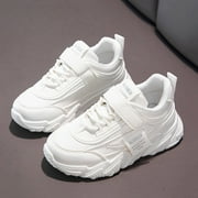 Cathalem Size 4 Baby Shoes Girl Fashion All Seasons Children Sports Shoes Girls Flat Sole Thick Sole Non Sneaker for Girls Size 5 White 9 Years