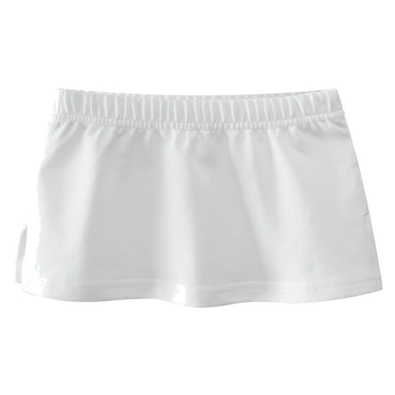 Cathalem Skirt for Kids Girls Tutu Skirt Elastic Tulle Stripe Skirt (White,130)