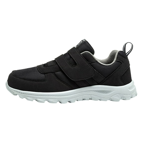 Cathalem Sneaker Men Adult Male Mens High Sneaker Shoes Aged and Elderly Light and Comfortable Non Slip Hook Loop Walking Sport Shoes Men Sneaker 12 Black 8.5