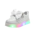 thumbnail image 1 of Cathalem Sneakers for Girls Toddler Girls Light-Up Athletic Sneakers (White,9), 1 of 4