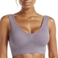 thumbnail image 1 of Cathalem Sports Bras for Women High Support Seamless Racerback Sports Bra for Women Ribbed Yoga Bra Crop Tank Tops(Gray,S), 1 of 4