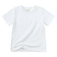 thumbnail image 1 of Cathalem Stylish Girls Summer Shirts Little Girls Shirt Kids T-Shirt Short Sleeve Tee Top Cute(White,120), 1 of 4
