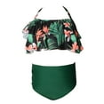 thumbnail image 1 of Cathalem Summer Bikini for Teens Toddler Girls Swimsuit Swimwear Kids Two Piece Bathing Suits Bikini Set for Girls(Green,128), 1 of 4