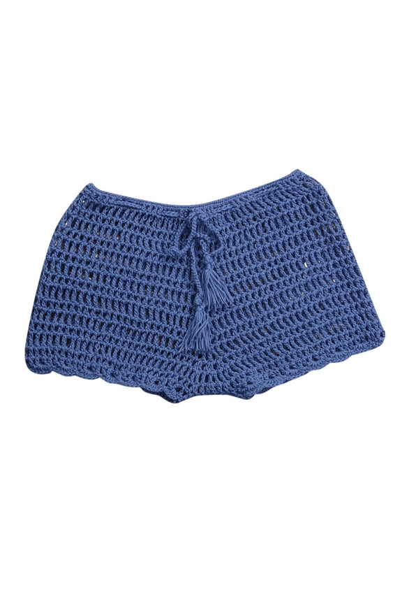 Swim Shorts for Women Swimwear Solid Tankini Bottoms Swimsuit Bottoms (Blue,M)