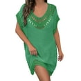 thumbnail image 1 of Cathalem Swim Suit Coverup for Women Beach Swimwear Crochet Cover up (Green,One Size), 1 of 5