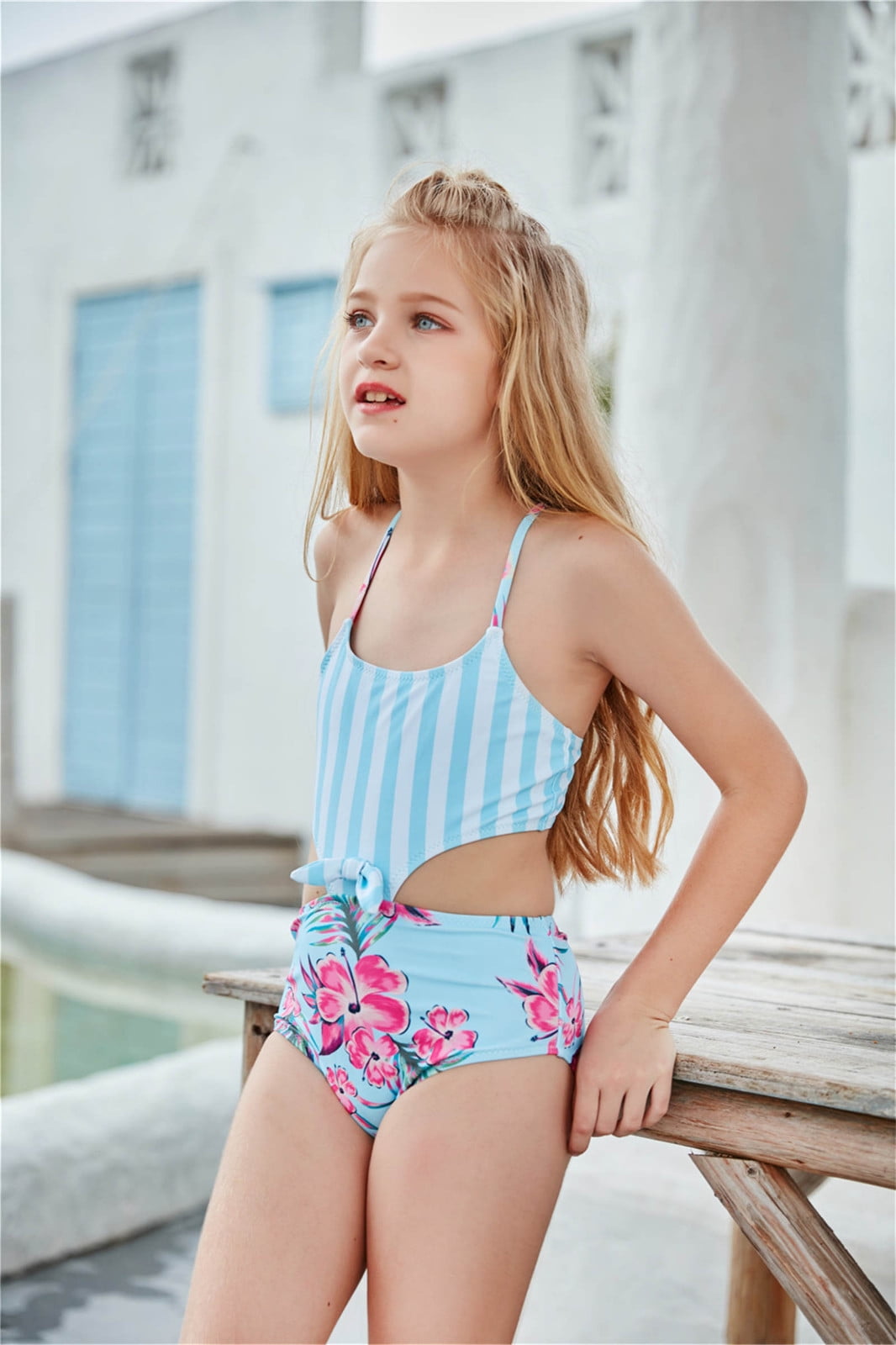 Cathalem Toddler Girls Swimsuit Shirts & Rash Guards in