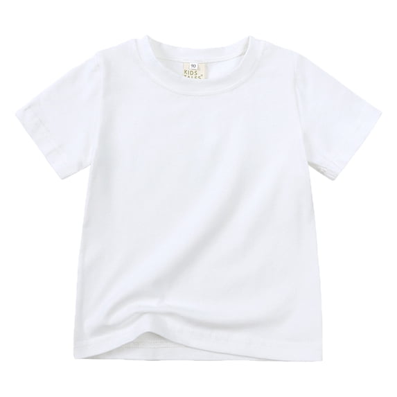 Cathalem Teen Girls Short Sleeve T Shirts Girl's T Shirts Short Sleeve Cute Tees Crewneck Summer Tops(White,130)