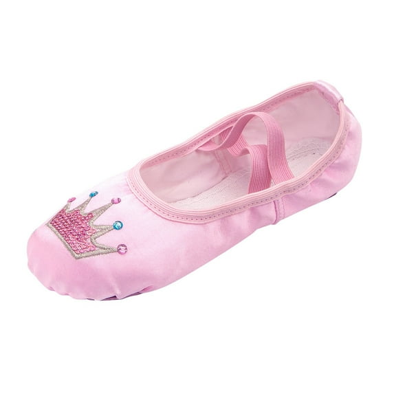 Cathalem Toddler Ballet Shoes Ballet Shoes Toddler Slippers Highly Elastic Canvas Girls Ballerina Dance Shoes (Pink,11.5)