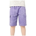 thumbnail image 1 of Cathalem Toddler Boy Shorts Adjustable Waist Boy's Basketball Shorts Youth Boy's Active Athletic Performance Shorts with Pockets Moisture Wicking Shorts for Boys (Purple,5-6 Years), 1 of 7