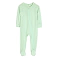 thumbnail image 1 of Cathalem Toddler Boys Girls Footed One-Piece Play Modal Pajamas Green 18-24 Months, 1 of 4