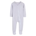 thumbnail image 1 of Cathalem Toddler Boys Girls Footed One-Piece Play Modal Pajamas Grey 3-6 Months, 1 of 4