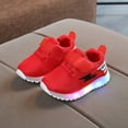 thumbnail image 1 of Cathalem Toddler Shoes for Boys Children Kids Girls Boys LED Light Luminous Shoes Sport Shoes Boys Size 11 Shoes Red 2.5 Years, 1 of 3
