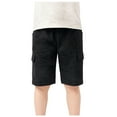 thumbnail image 1 of Cathalem Toddler Shorts Boys Athletic Shorts Boys Shorts Basketball Kids Soccer Running Gym Shorts Active Sports Shorts (Black,6-7 Years), 1 of 7