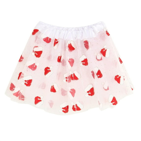 Cathalem Toddler Skirt Girl Sparkly Metallic Mini Skirt Princess Teen Disco Dance Pleated Skirts (White,One Size)