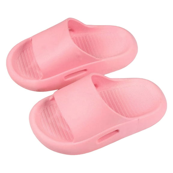Cathalem Toddler Slippers Boys Cloud Slides for Kids, Shower Slippers Bathroom Pool Sandals,Boys Girls Comfy Thick Sole Slippers,Summer Non-Slip Beach Shoes (Pink,9)