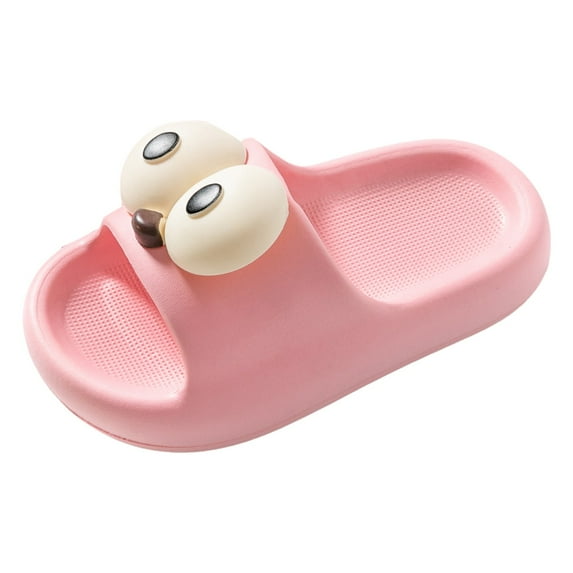 Cathalem Toddler Slippers Boys Kids Cloud Slides Girls & Boys Flip Flops Slip On Beach Sandals Youth Pool Shower Shoes Summer Slippers (Pink,13)