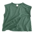 thumbnail image 1 of Cathalem Toddler Tank Tops Boys Boy's Sleeveless Crew Neck Casual Solid Tank Top (Green,2 Years), 1 of 9