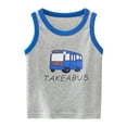 thumbnail image 1 of Cathalem Toddler Tank Tops Boys Boys' Lightweight Cotton Vest: Round Neck with Fun Patterns (Grey,5-6 Years), 1 of 2