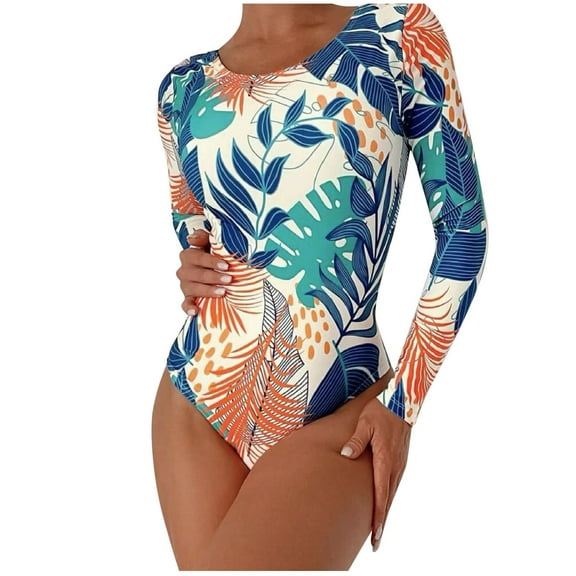 Cathalem Tummy Control Swimsuits for Women Tummy Control Bathing Suit Sexy Flattering Cheeky High Cut Out Cute Ladies Swimwear (Orange,S)