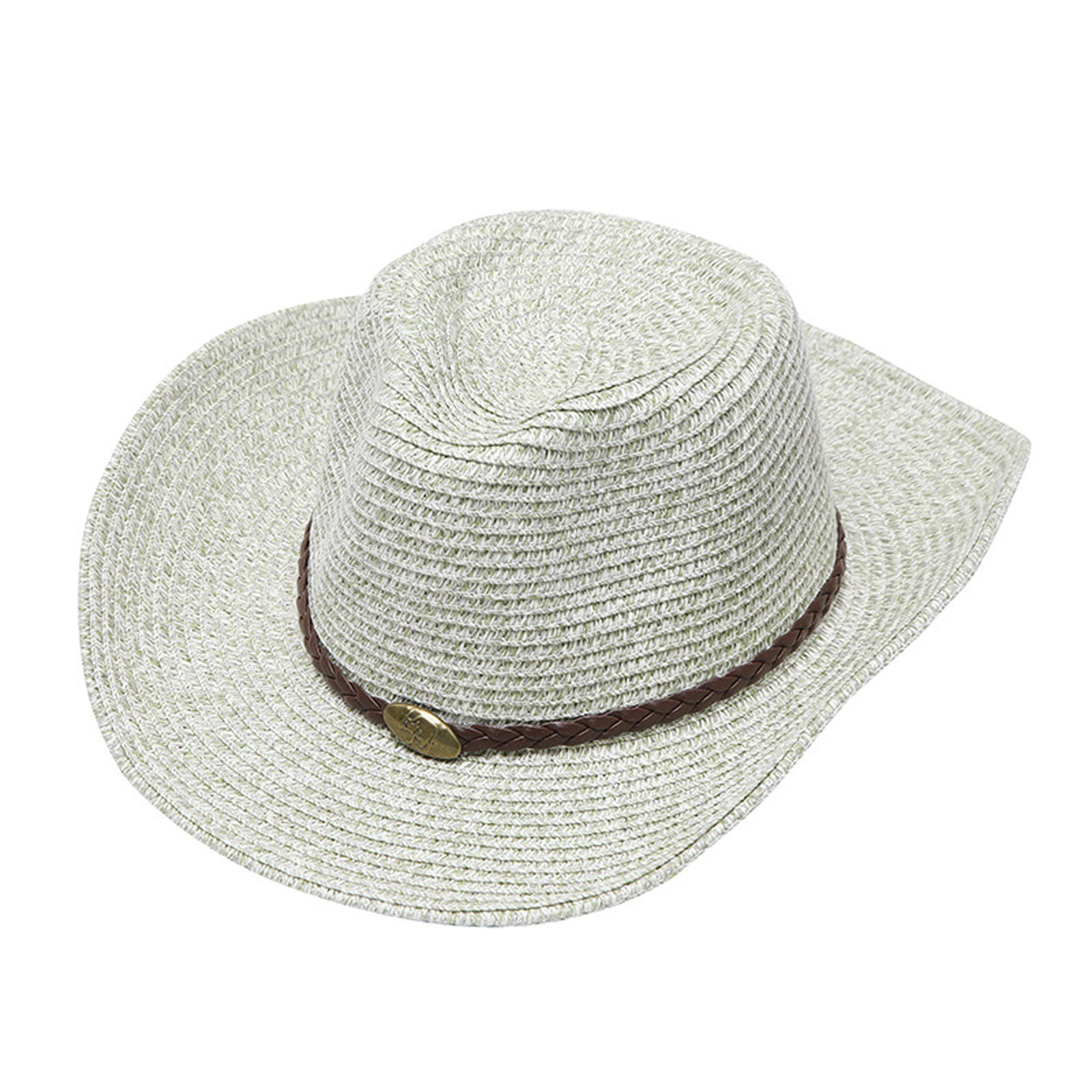 Cathalem Who Took The Farmers Hat adult Casual Solid Summer Western Fashion Cowboy Sun Hat Wide Brim Travel Sun Cap Hat Holsters Hat Grey One size