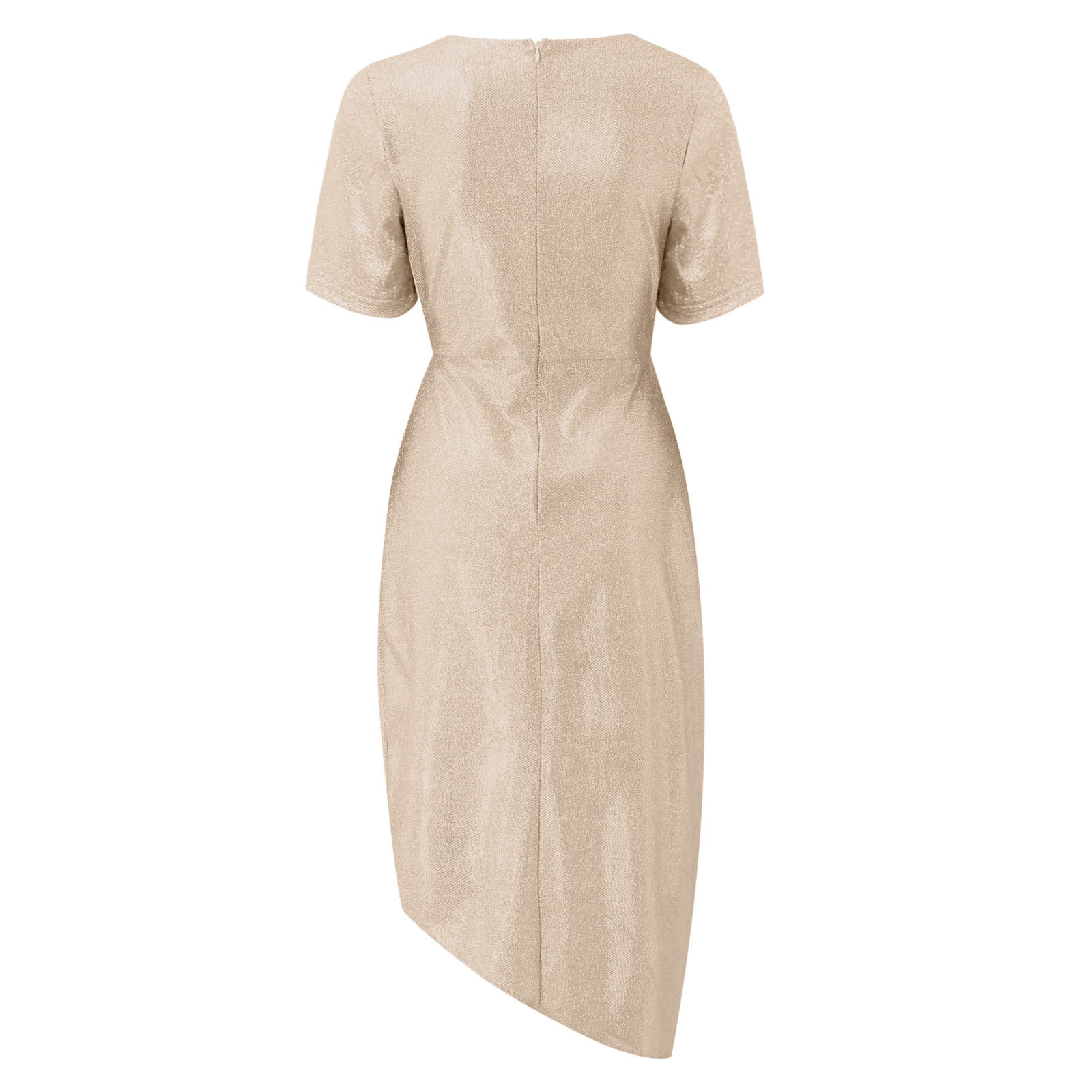 Cathalem Women Deep V Sequins Wrap Ruched Short Sleeve Formal Dress Nightclub Dress Elegant Prom ...