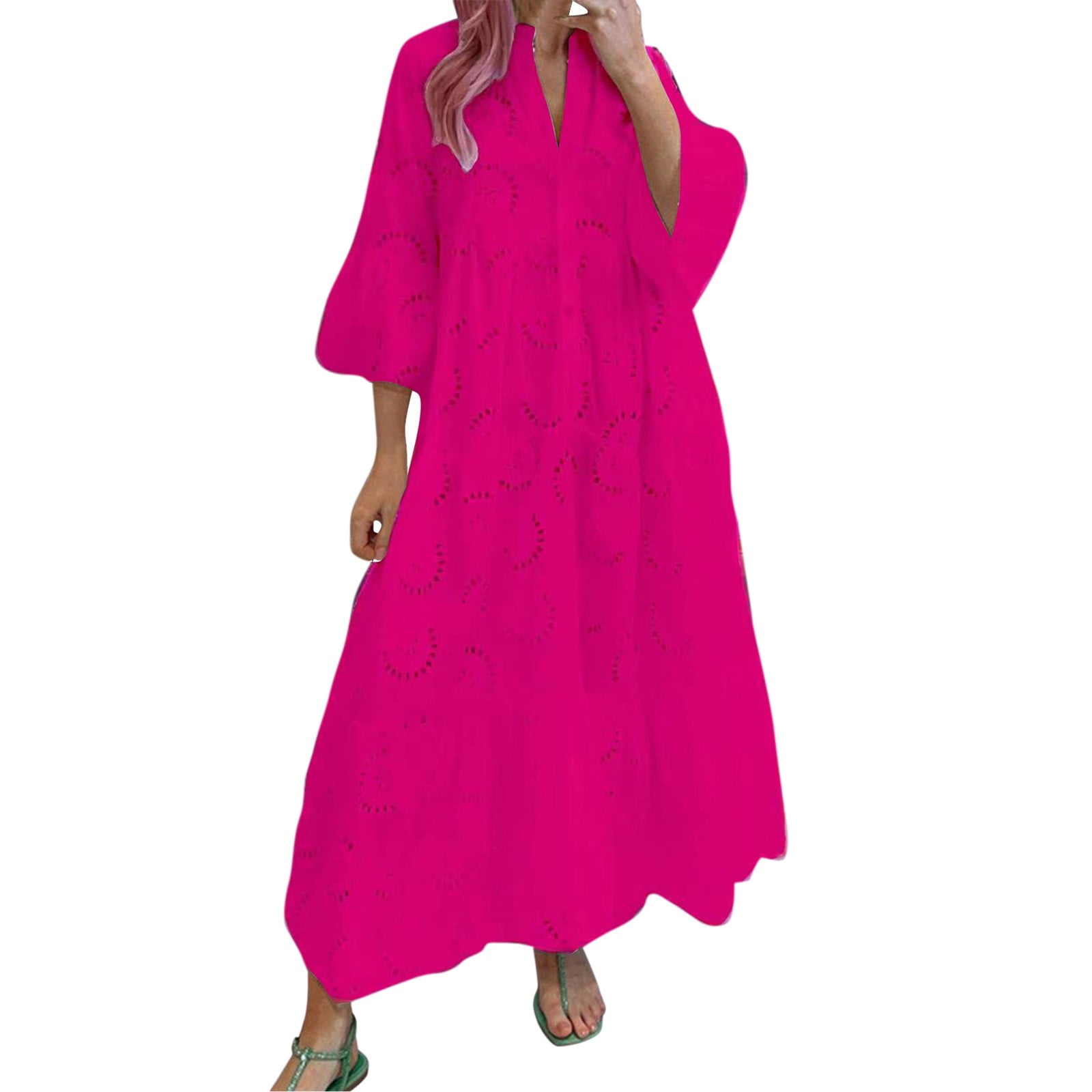 Cathalem Women's Casual Summer Shirt Dress Long Sleeve summer Dresses ...