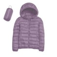 thumbnail image 1 of Cathalem Women's Down Jackets Women's Packable Down Jacket Lightweight Puffer Jacket Hooded Winter Coat (Purple,L), 1 of 5