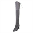 thumbnail image 1 of Cathalem Women's Over-the-Knee Female Shoes Adult Wide Calf Boots for Women over The Knee High Boots The Heels Over Boots Knee Shoes over The Knee Boots Flat for Women (Grey, 8.5), 1 of 7
