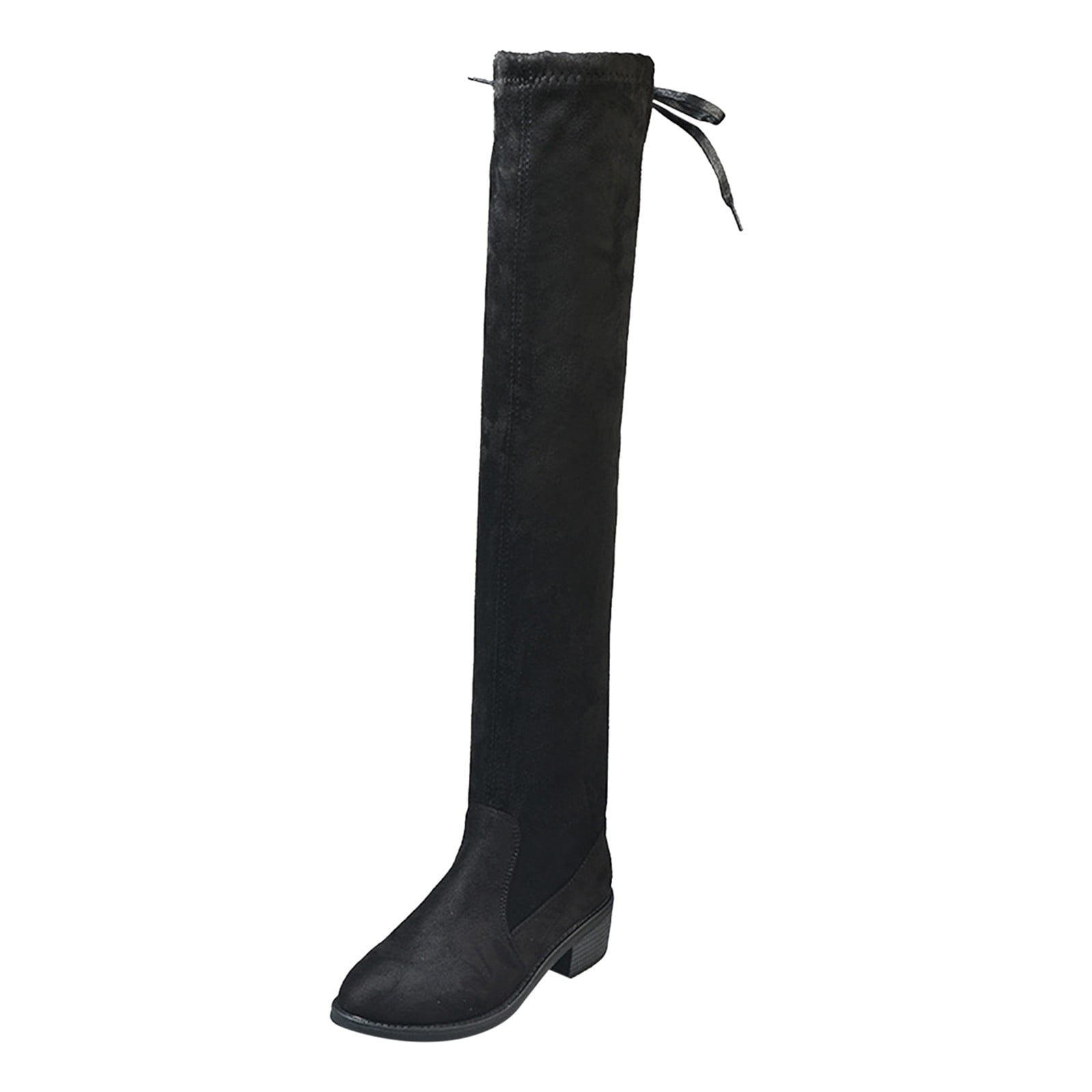 Cathalem Women's OvertheKnee Female Shoes Adult Womens High Heeled Boots Knee Length Suede