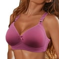 thumbnail image 1 of Cathalem Women's Perfect Coverage T-Shirt Bra, ComfortFlex Fit Breathable Bras for Women(Purple,105D), 1 of 4