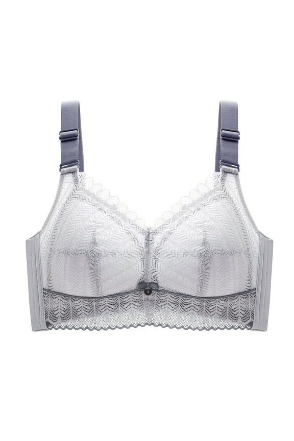 Women's Perfectly Smooth Full-Coverage T-Shirt Bra for Full Figures Most Comfortable Bras for Women Pullover Plus Size(Gray,34C)