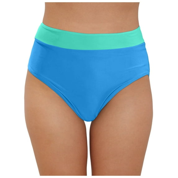 Cathalem Womens Bikini Bottoms String Bathing Suit Bottom with Moderate Coverage Low Waist Swim Bottom (Light Blue,XL)