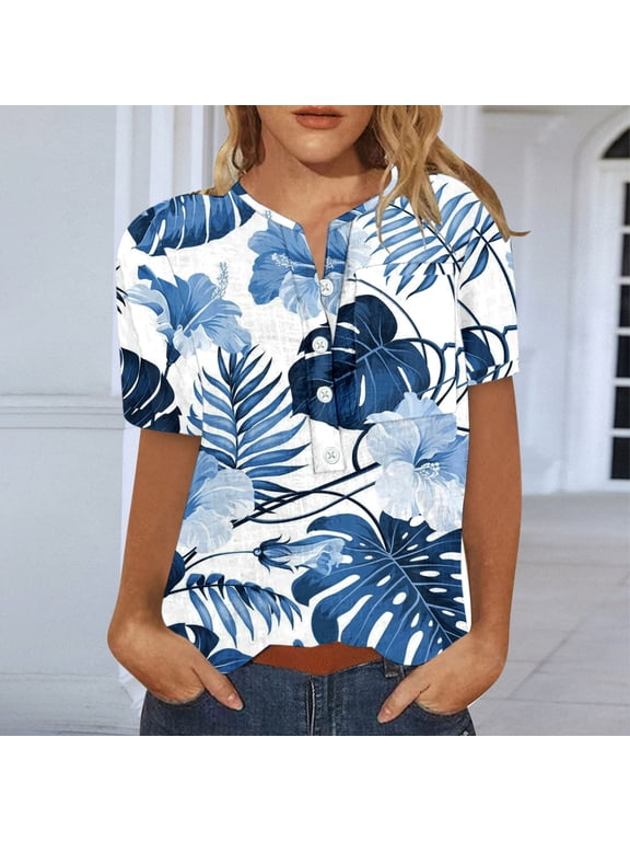 Womens Casual Work Tops Womens Tops Short Sleeves Summer Fashion Casual Fashion Womens Long Sleeve Shirts for Layering Shirt Light Blue Large