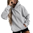 thumbnail image 1 of Cathalem Womens Oversized Hoodies Fleece Sweatshirts Fall Fashion 2025 Pullover Sweaters Winter Clothes (Grey,M), 1 of 7