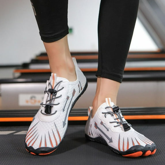 Cathalem Womens Sneakers Hike Footwear Barefoot Shoes Womens Mens, Pro Water Shoes Barefoot Hike Shoes, Wide Toe Box Non-Slip Breathable (White,9)